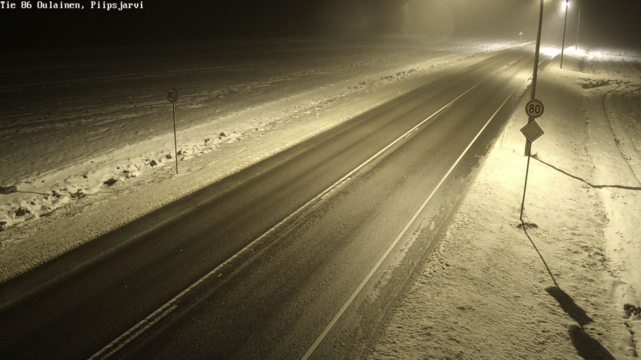 Weather Camera Image Road 86 Oulainen, Piipsjärvi, Oulainen, Pohjois-Pohjanmaa