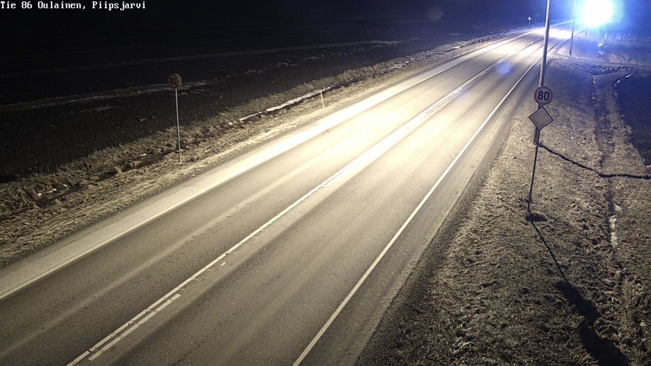 Weather Camera Image Väg 86 Oulais, Piipsjärvi, Oulainen, Pohjois-Pohjanmaa