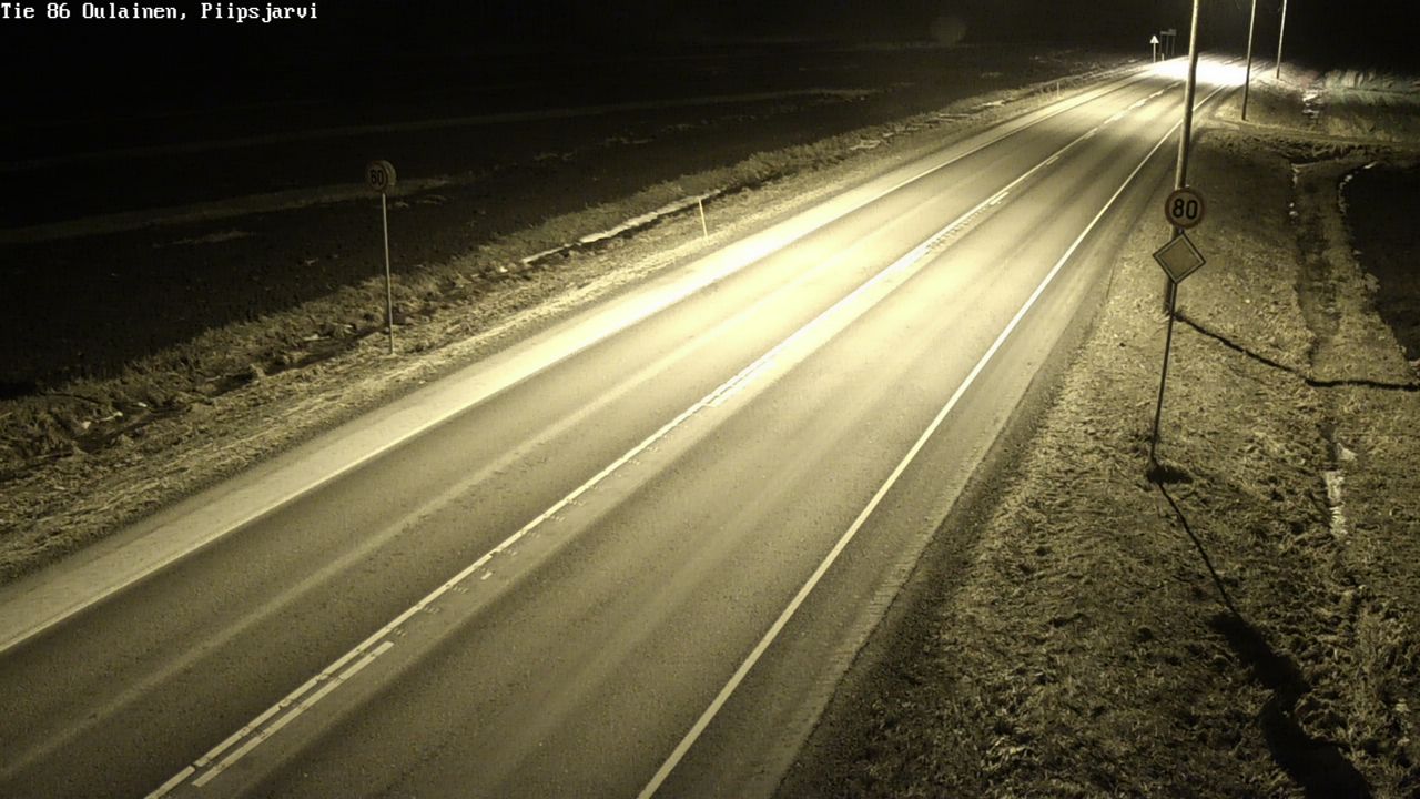 Weather Camera Image Väg 86 Oulais, Piipsjärvi, Oulainen, Pohjois-Pohjanmaa