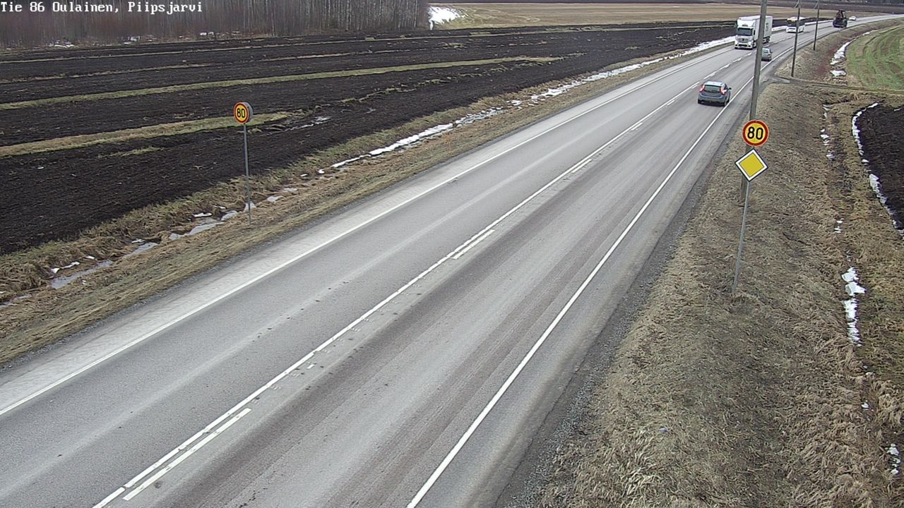 Weather Camera Image Road 86 Oulainen, Piipsjärvi, Oulainen, Pohjois-Pohjanmaa
