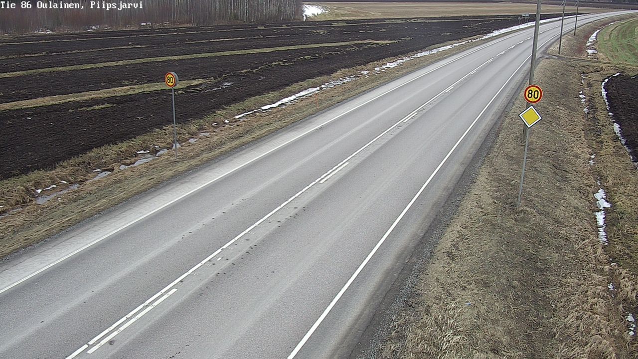 Weather Camera Image Road 86 Oulainen, Piipsjärvi, Oulainen, Pohjois-Pohjanmaa