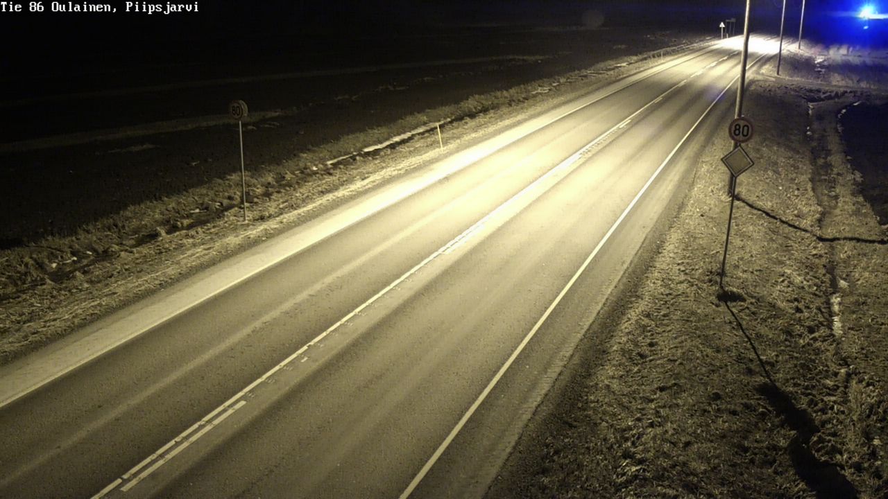 Weather Camera Image Väg 86 Oulais, Piipsjärvi, Oulainen, Pohjois-Pohjanmaa