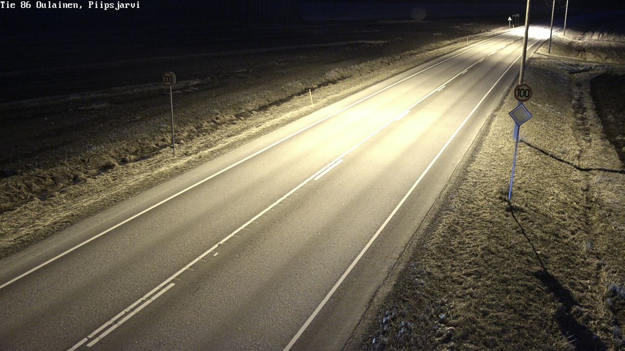 Weather Camera Image Väg 86 Oulais, Piipsjärvi, Oulainen, Pohjois-Pohjanmaa