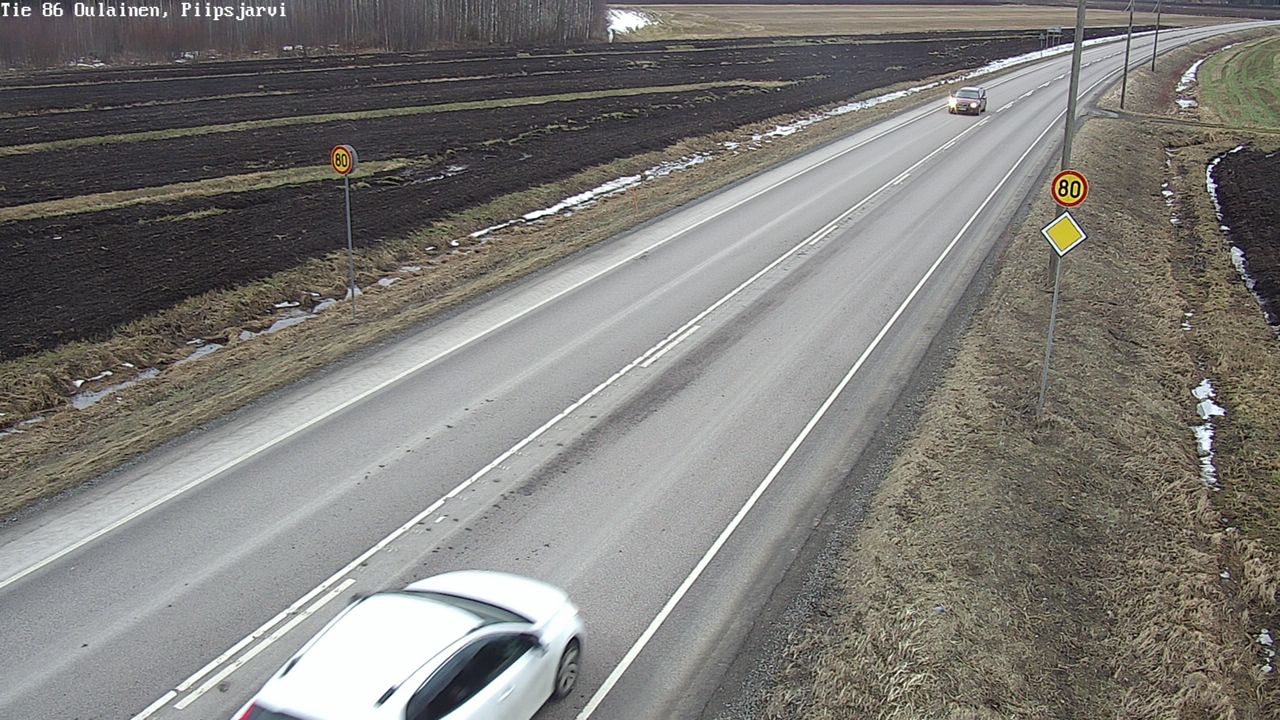 Weather Camera Image Road 86 Oulainen, Piipsjärvi, Oulainen, Pohjois-Pohjanmaa
