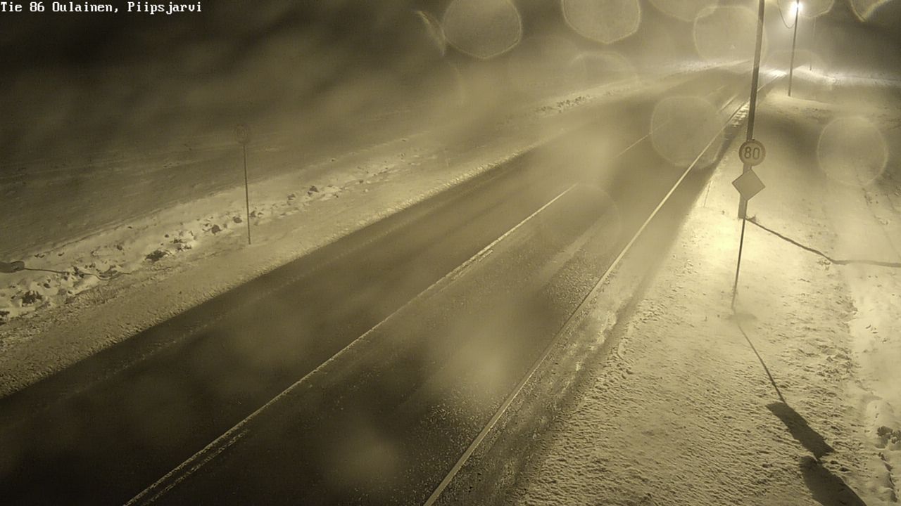 Weather Camera Image Road 86 Oulainen, Piipsjärvi, Oulainen, Pohjois-Pohjanmaa