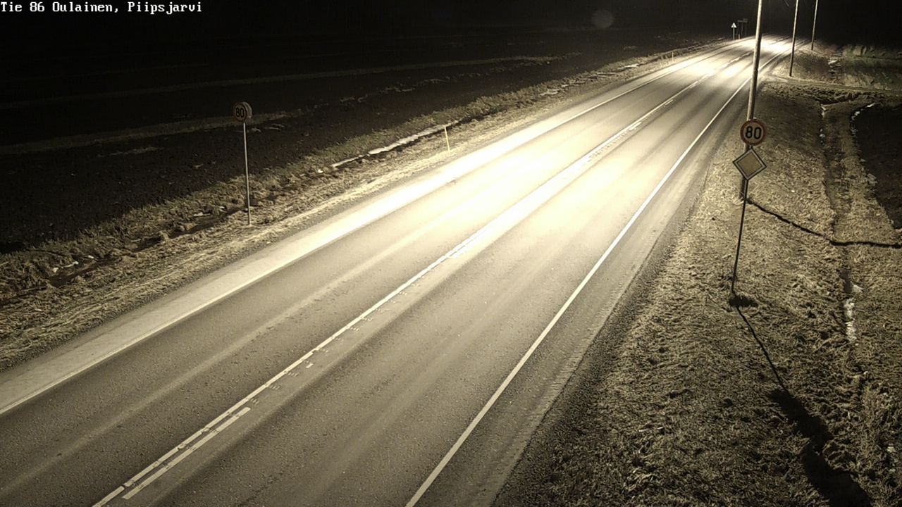 Weather Camera Image Väg 86 Oulais, Piipsjärvi, Oulainen, Pohjois-Pohjanmaa