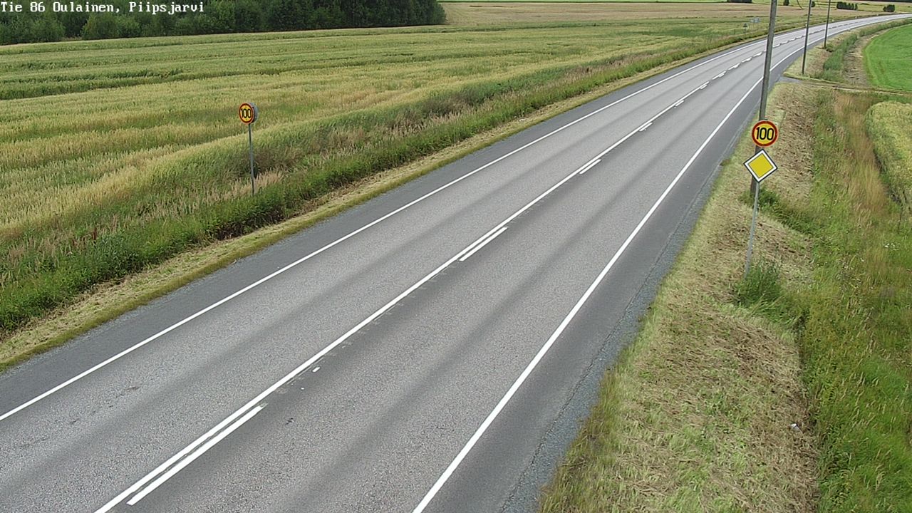 Weather Camera Image Road 86 Oulainen, Piipsjärvi, Oulainen, Pohjois-Pohjanmaa