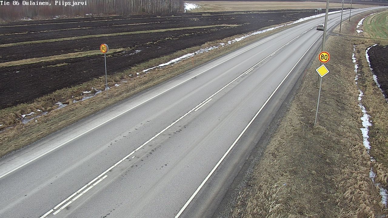 Weather Camera Image Road 86 Oulainen, Piipsjärvi, Oulainen, Pohjois-Pohjanmaa