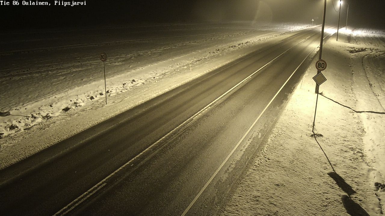 Weather Camera Image Road 86 Oulainen, Piipsjärvi, Oulainen, Pohjois-Pohjanmaa