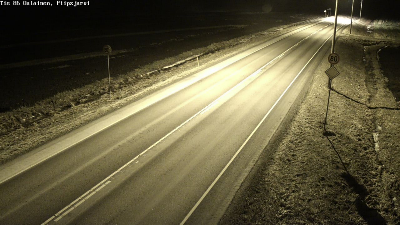 Weather Camera Image Väg 86 Oulais, Piipsjärvi, Oulainen, Pohjois-Pohjanmaa