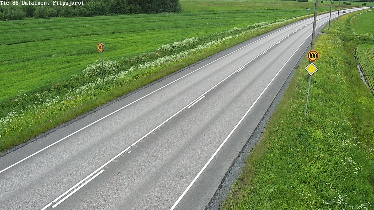 Weather Camera Image Road 86 Oulainen, Piipsjärvi, Oulainen, Pohjois-Pohjanmaa