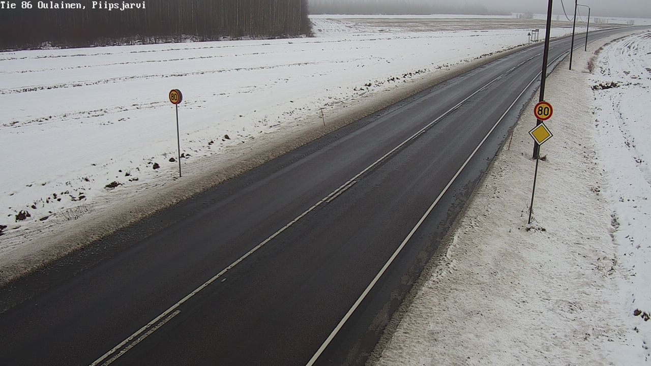 Weather Camera Image Road 86 Oulainen, Piipsjärvi, Oulainen, Pohjois-Pohjanmaa
