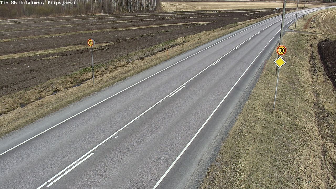 Weather Camera Image Road 86 Oulainen, Piipsjärvi, Oulainen, Pohjois-Pohjanmaa