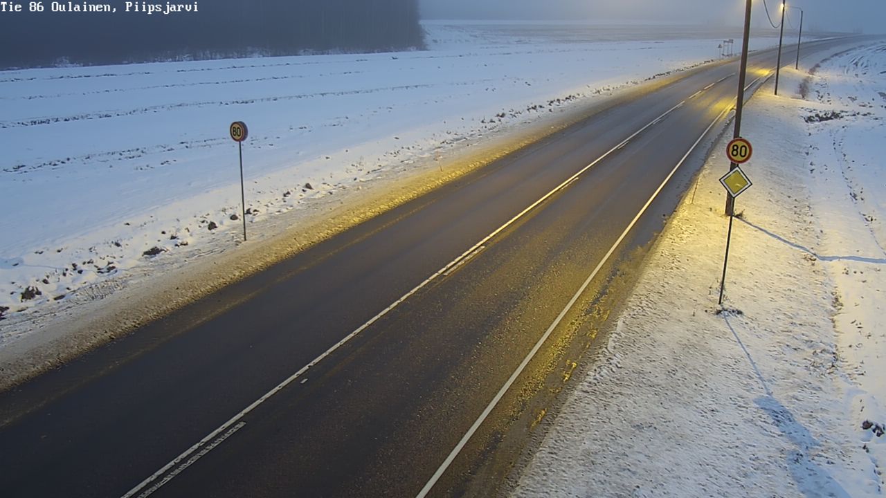 Weather Camera Image Road 86 Oulainen, Piipsjärvi, Oulainen, Pohjois-Pohjanmaa