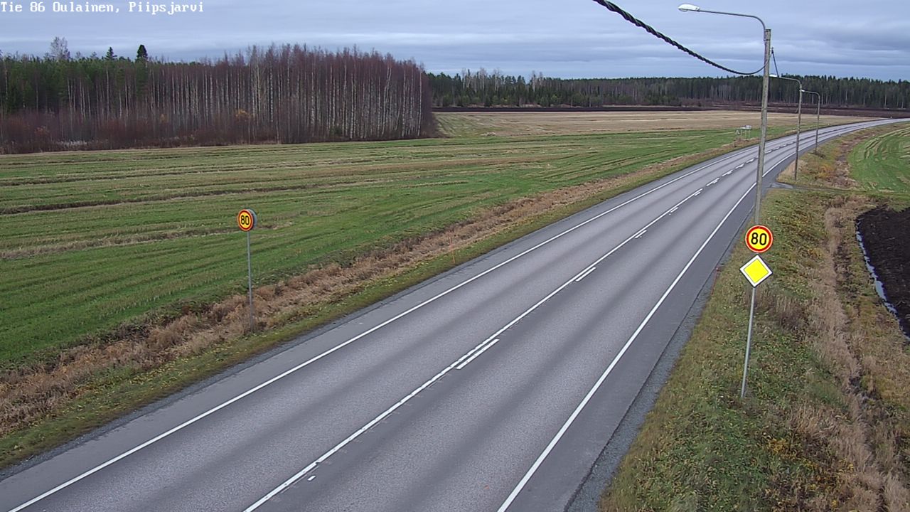 Kelikamerat Kuva Tie 86 Oulainen, Piipsjärvi, Oulainen, Pohjois-Pohjanmaa