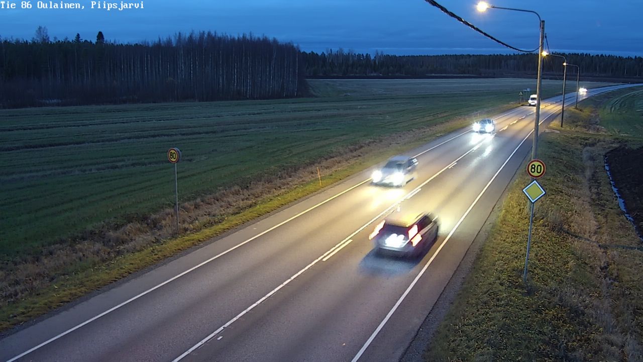 Kelikamerat Kuva Tie 86 Oulainen, Piipsjärvi, Oulainen, Pohjois-Pohjanmaa