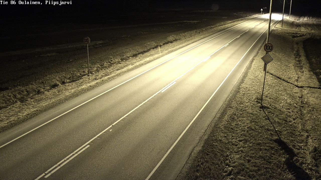 Weather Camera Image Väg 86 Oulais, Piipsjärvi, Oulainen, Pohjois-Pohjanmaa
