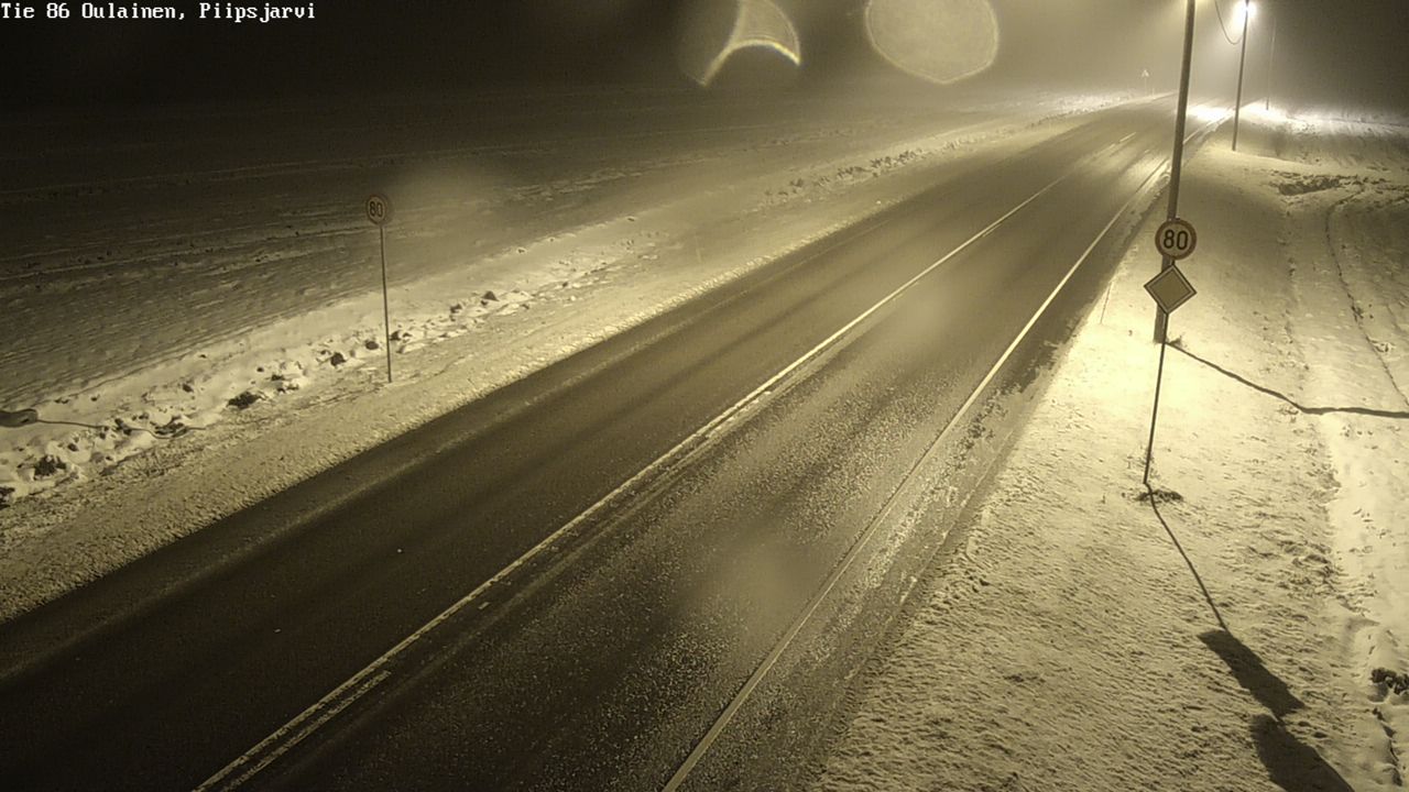 Weather Camera Image Road 86 Oulainen, Piipsjärvi, Oulainen, Pohjois-Pohjanmaa