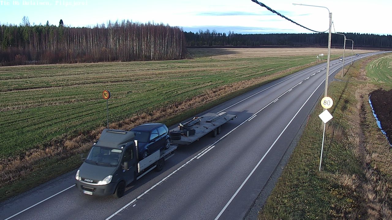 Kelikamerat Kuva Tie 86 Oulainen, Piipsjärvi, Oulainen, Pohjois-Pohjanmaa