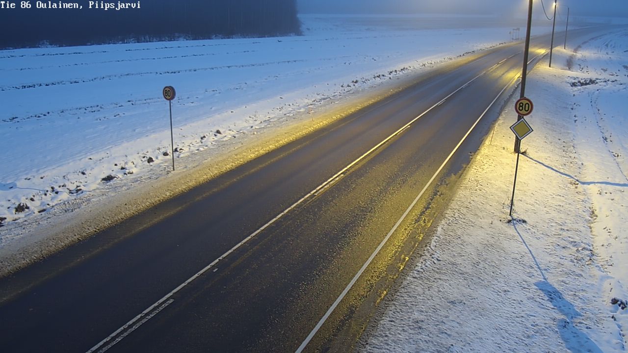 Weather Camera Image Road 86 Oulainen, Piipsjärvi, Oulainen, Pohjois-Pohjanmaa