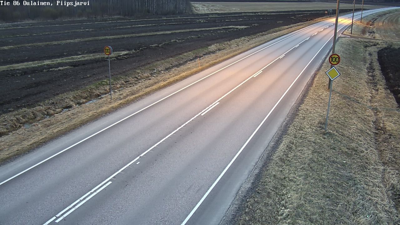 Weather Camera Image Väg 86 Oulais, Piipsjärvi, Oulainen, Pohjois-Pohjanmaa