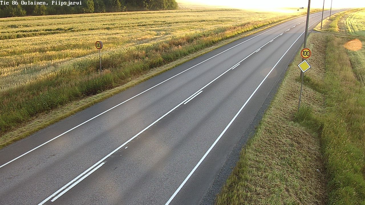 Weather Camera Image Road 86 Oulainen, Piipsjärvi, Oulainen, Pohjois-Pohjanmaa
