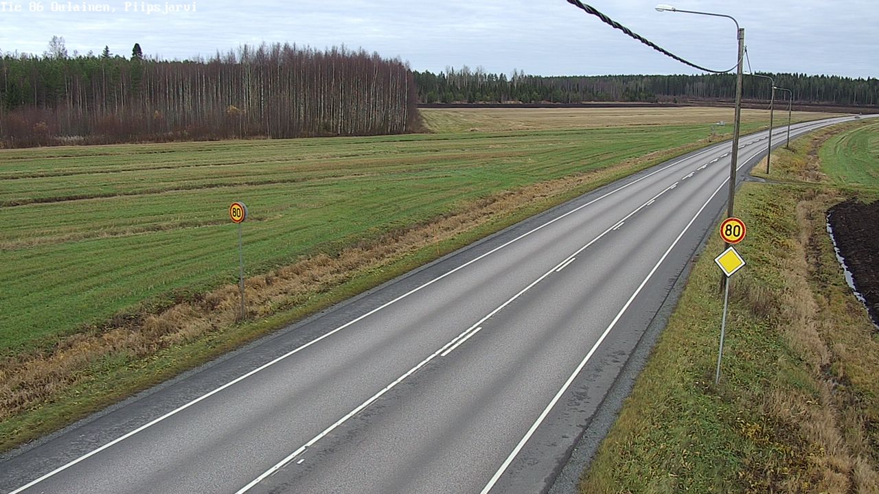 Kelikamerat Kuva Tie 86 Oulainen, Piipsjärvi, Oulainen, Pohjois-Pohjanmaa