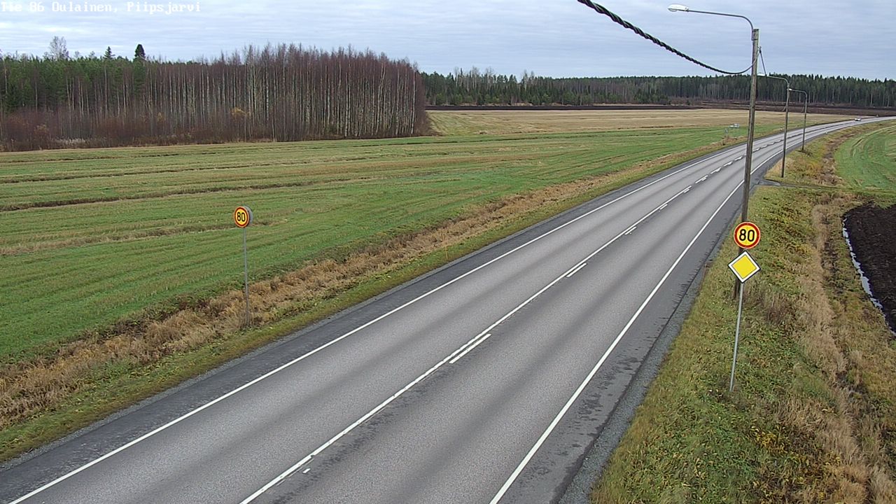 Kelikamerat Kuva Tie 86 Oulainen, Piipsjärvi, Oulainen, Pohjois-Pohjanmaa