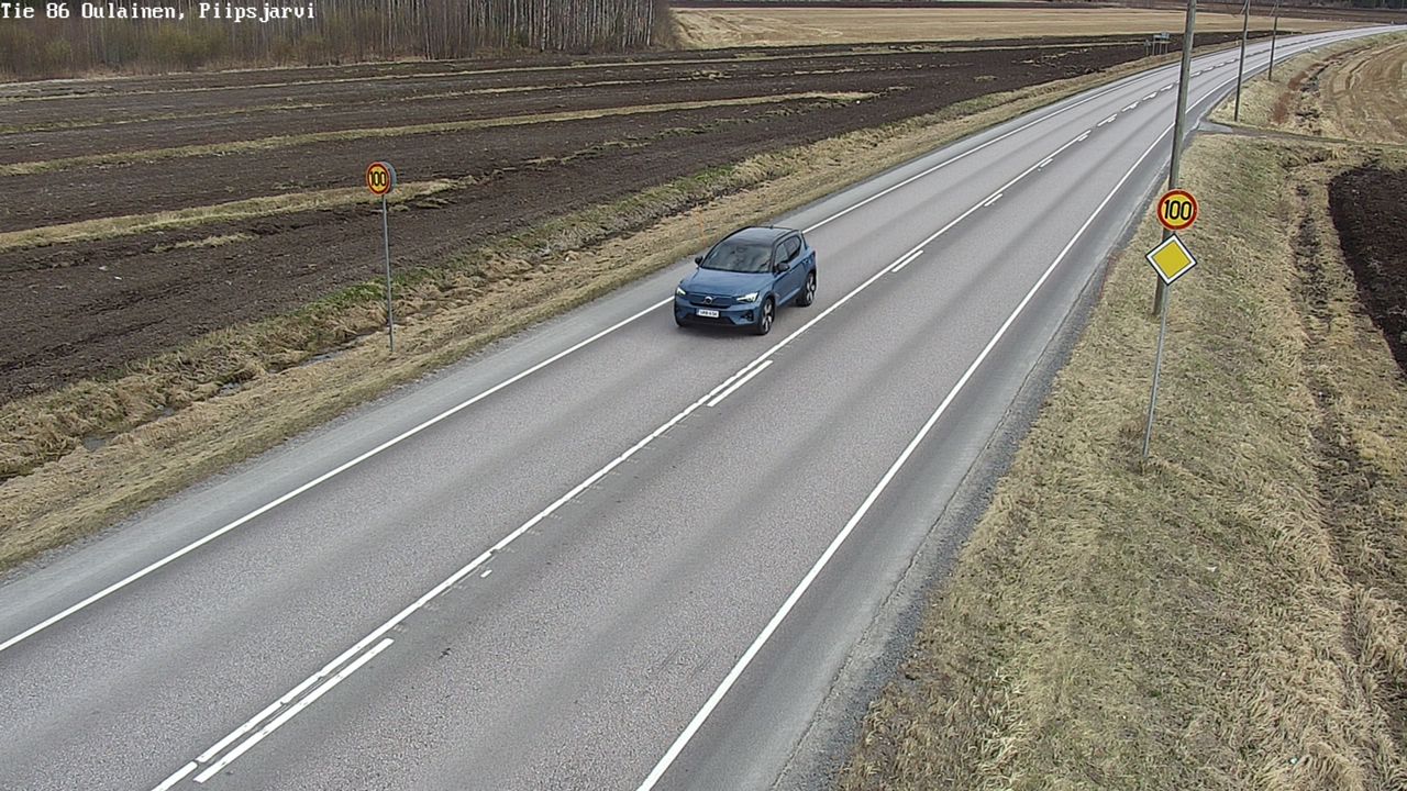 Weather Camera Image Road 86 Oulainen, Piipsjärvi, Oulainen, Pohjois-Pohjanmaa