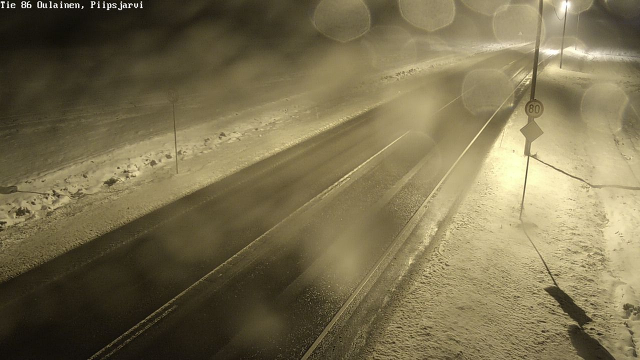 Weather Camera Image Road 86 Oulainen, Piipsjärvi, Oulainen, Pohjois-Pohjanmaa