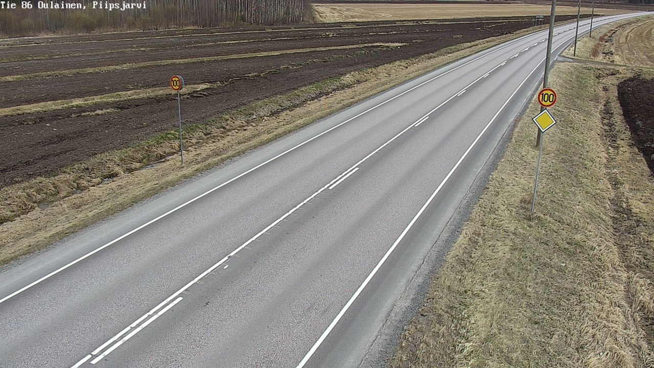 Weather Camera Image Road 86 Oulainen, Piipsjärvi, Oulainen, Pohjois-Pohjanmaa
