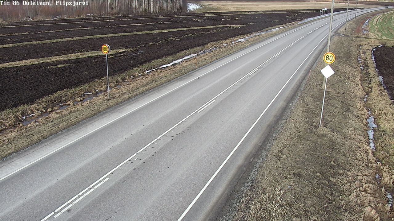 Weather Camera Image Road 86 Oulainen, Piipsjärvi, Oulainen, Pohjois-Pohjanmaa