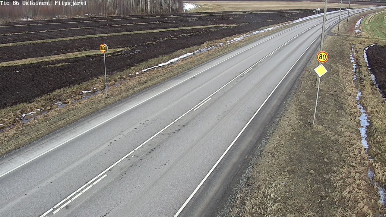 Weather Camera Image Road 86 Oulainen, Piipsjärvi, Oulainen, Pohjois-Pohjanmaa