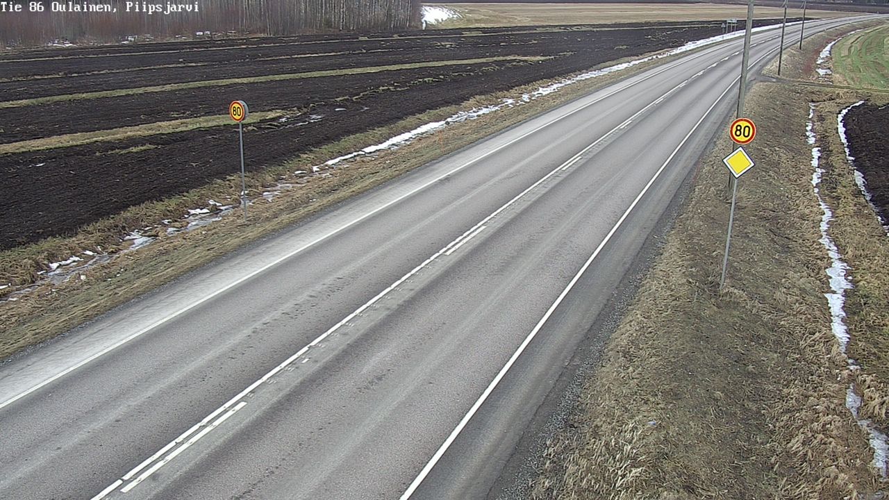 Weather Camera Image Road 86 Oulainen, Piipsjärvi, Oulainen, Pohjois-Pohjanmaa