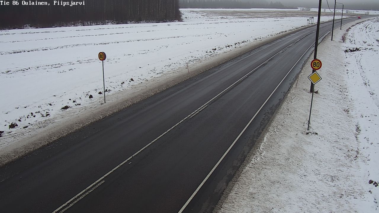 Weather Camera Image Road 86 Oulainen, Piipsjärvi, Oulainen, Pohjois-Pohjanmaa