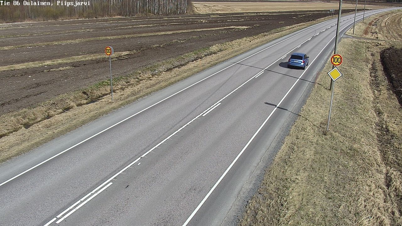 Weather Camera Image Road 86 Oulainen, Piipsjärvi, Oulainen, Pohjois-Pohjanmaa