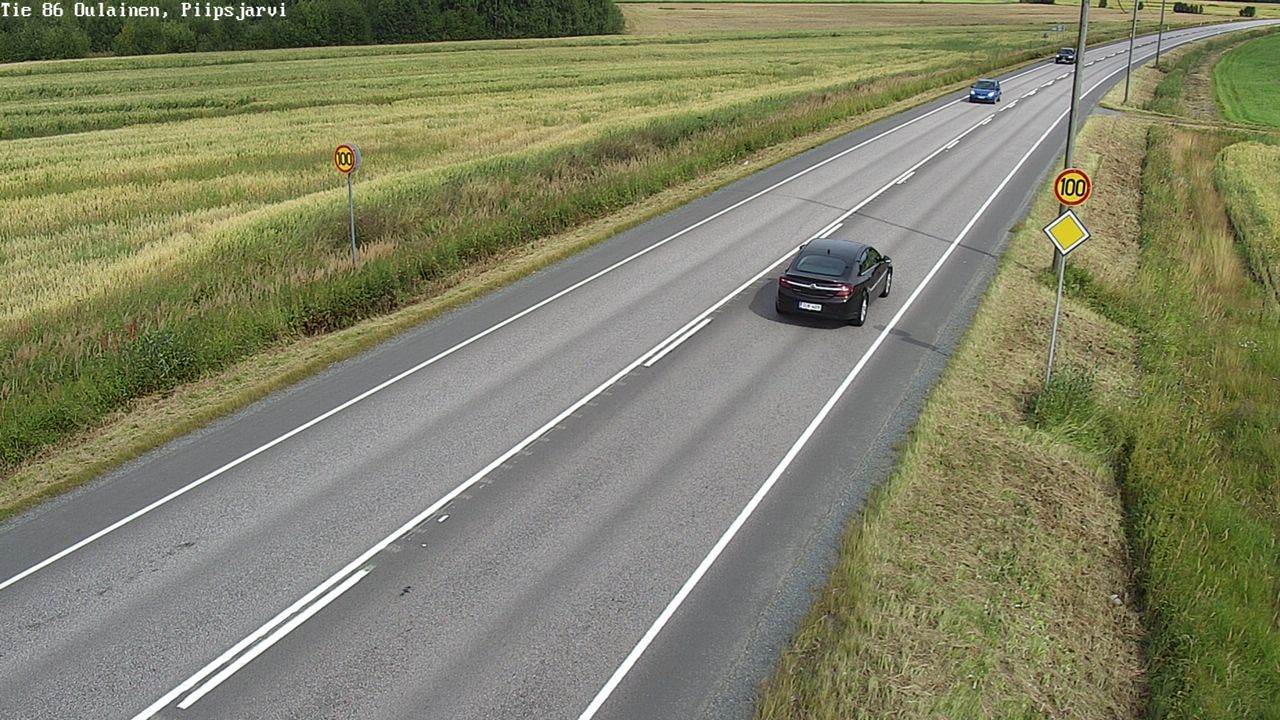 Weather Camera Image Väg 86 Oulais, Piipsjärvi, Oulainen, Pohjois-Pohjanmaa