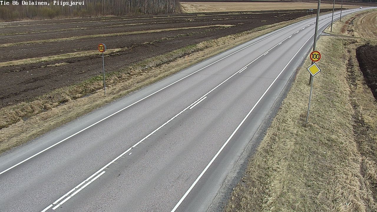 Weather Camera Image Road 86 Oulainen, Piipsjärvi, Oulainen, Pohjois-Pohjanmaa