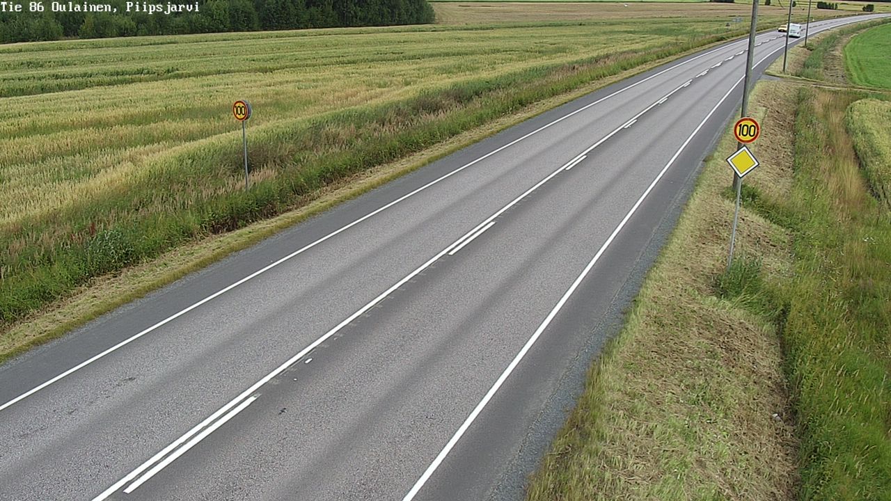 Weather Camera Image Väg 86 Oulais, Piipsjärvi, Oulainen, Pohjois-Pohjanmaa