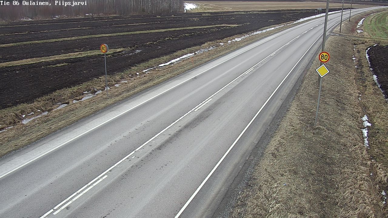 Weather Camera Image Road 86 Oulainen, Piipsjärvi, Oulainen, Pohjois-Pohjanmaa