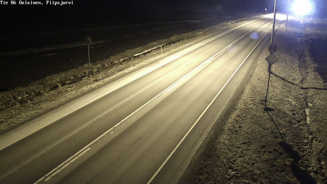 Weather Camera Image Väg 86 Oulais, Piipsjärvi, Oulainen, Pohjois-Pohjanmaa