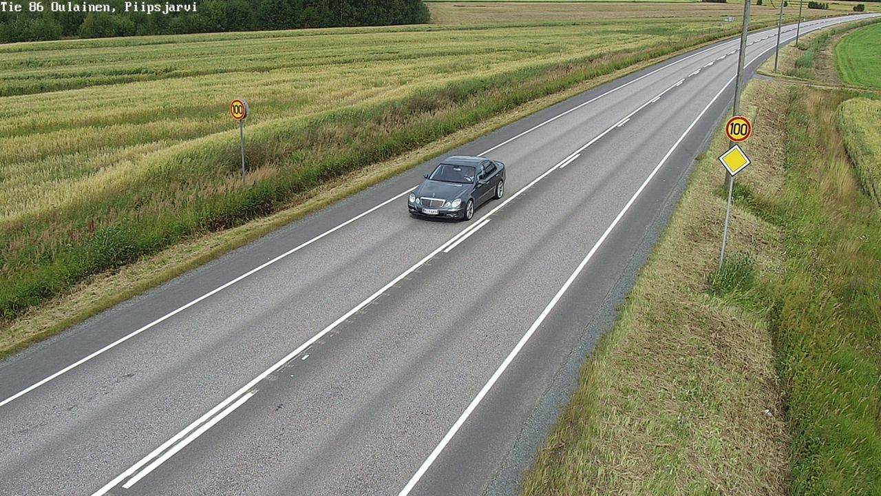 Weather Camera Image Väg 86 Oulais, Piipsjärvi, Oulainen, Pohjois-Pohjanmaa