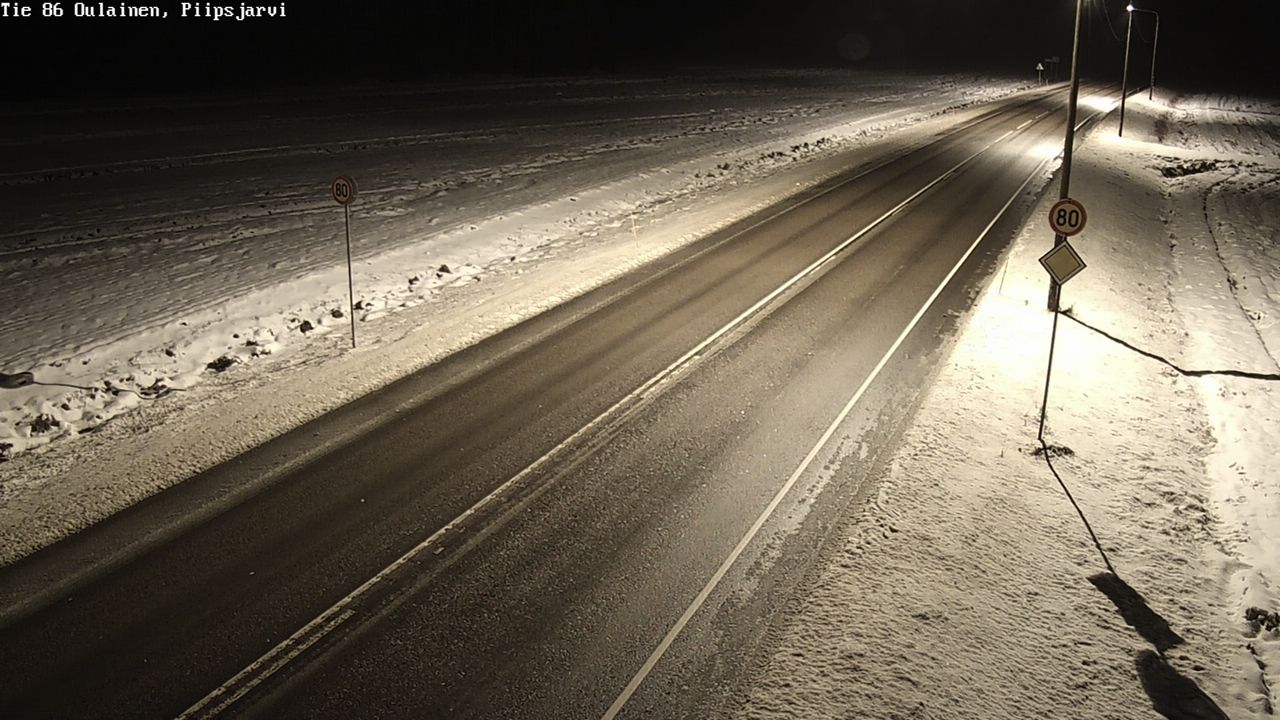 Weather Camera Image Road 86 Oulainen, Piipsjärvi, Oulainen, Pohjois-Pohjanmaa