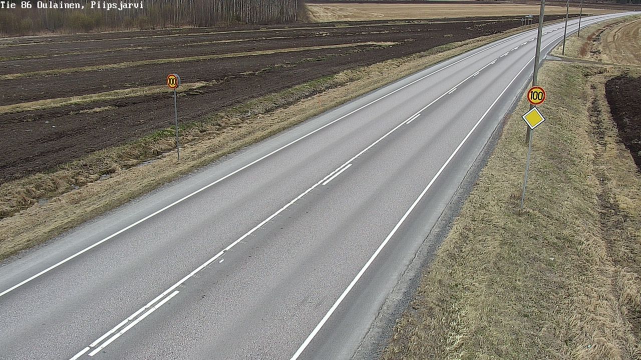 Weather Camera Image Road 86 Oulainen, Piipsjärvi, Oulainen, Pohjois-Pohjanmaa