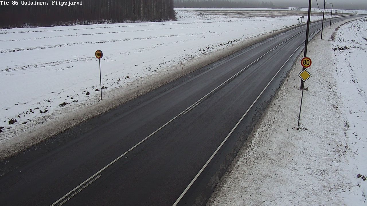 Weather Camera Image Road 86 Oulainen, Piipsjärvi, Oulainen, Pohjois-Pohjanmaa