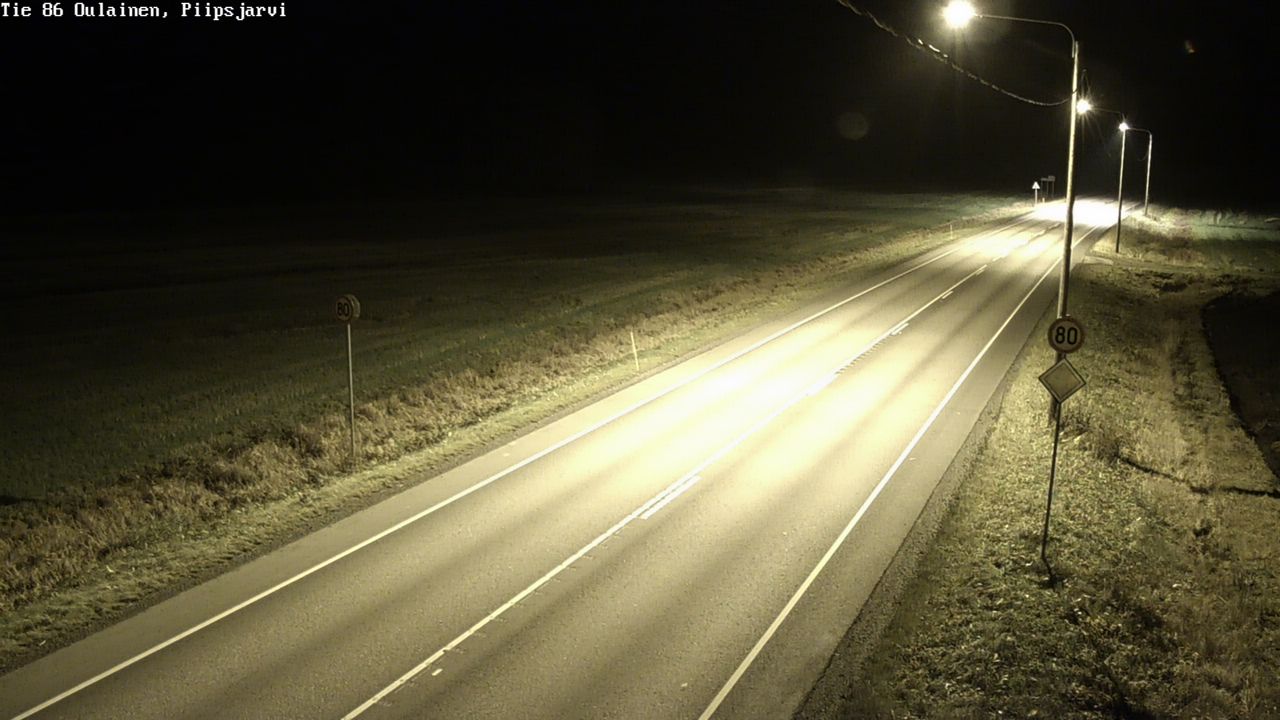 Weather Camera Image Väg 86 Oulais, Piipsjärvi, Oulainen, Pohjois-Pohjanmaa