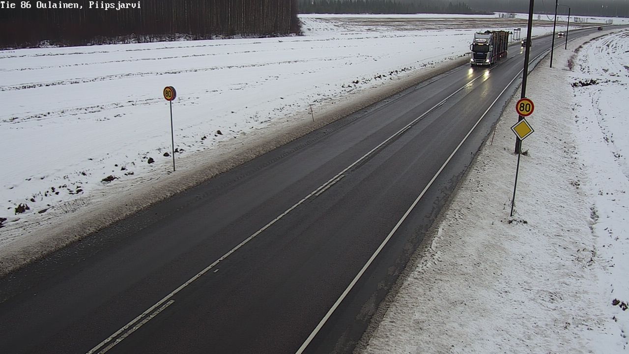Weather Camera Image Road 86 Oulainen, Piipsjärvi, Oulainen, Pohjois-Pohjanmaa