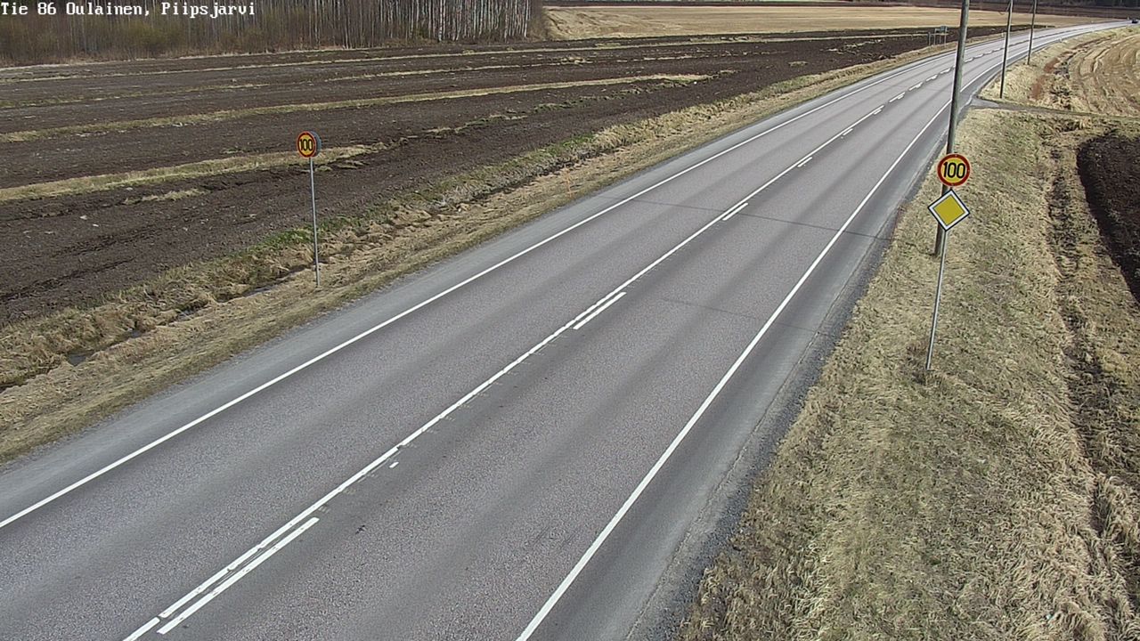 Weather Camera Image Road 86 Oulainen, Piipsjärvi, Oulainen, Pohjois-Pohjanmaa