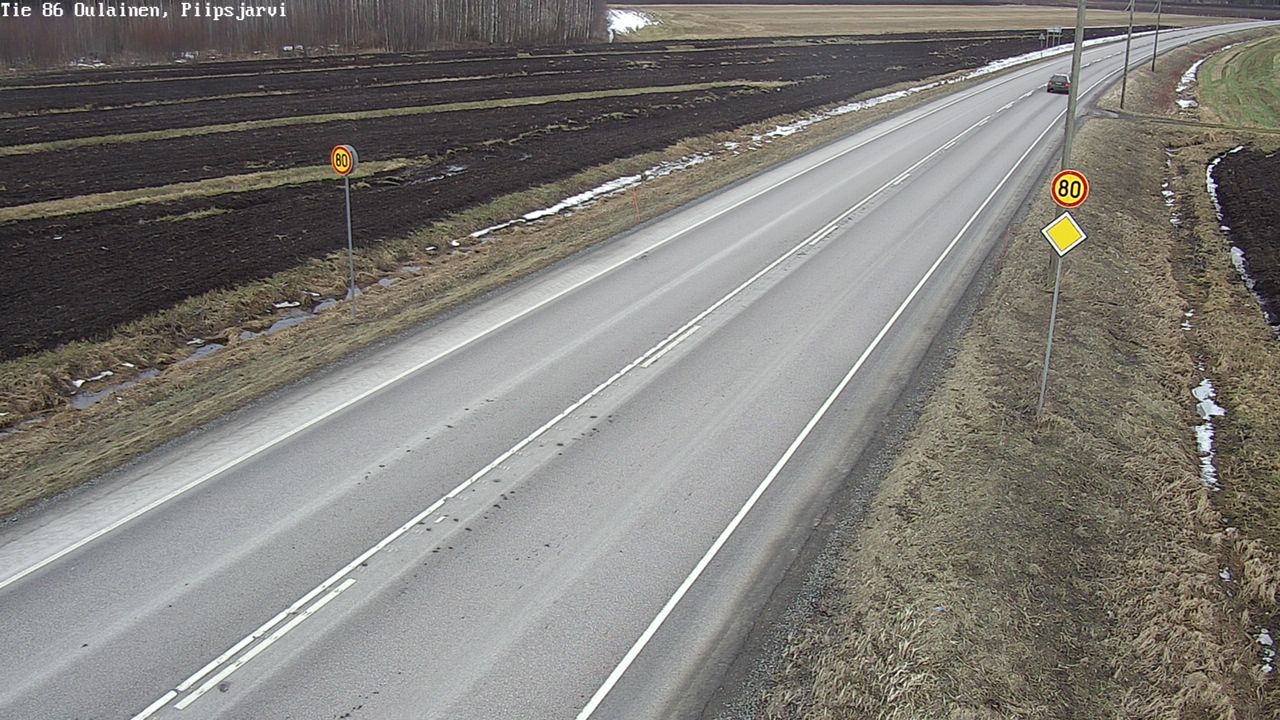 Weather Camera Image Road 86 Oulainen, Piipsjärvi, Oulainen, Pohjois-Pohjanmaa