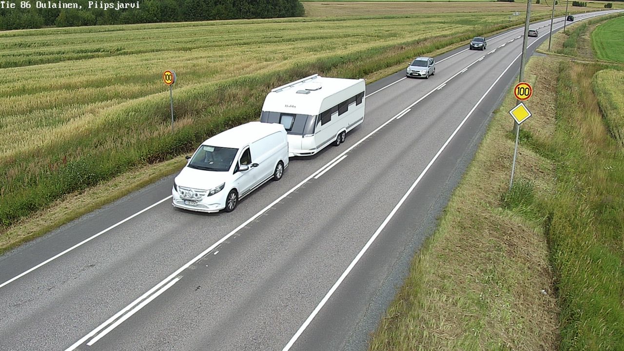 Weather Camera Image Väg 86 Oulais, Piipsjärvi, Oulainen, Pohjois-Pohjanmaa